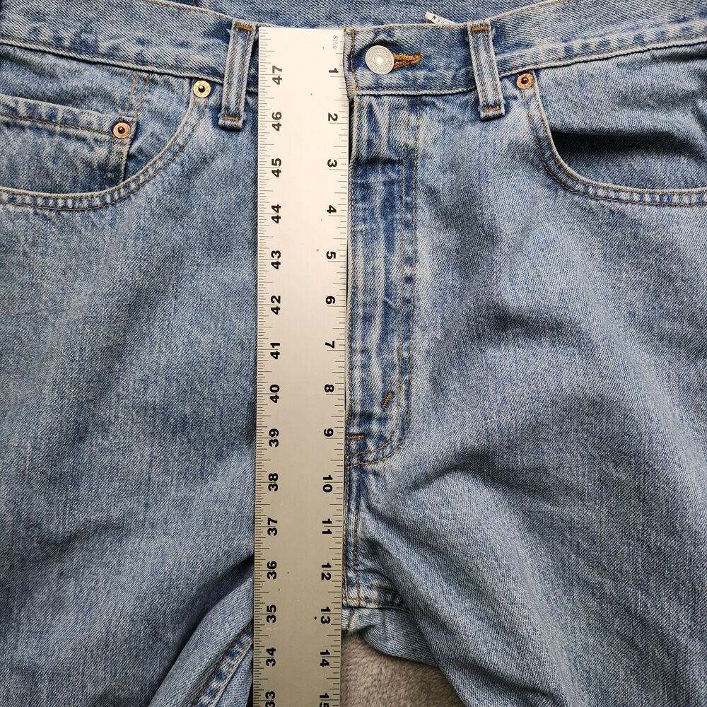 Levis Mens 38x32 550 Jeans Vintage Y2K Relaxed Fit Light Wash Denim Pants - Picture 10 of 12